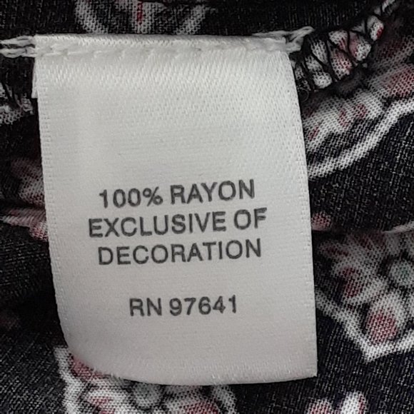 J. Jill Short Sleeve Scoop Neck Button Up Top w/Tie & Crochet Trim Black Size S - Picture 9 of 11